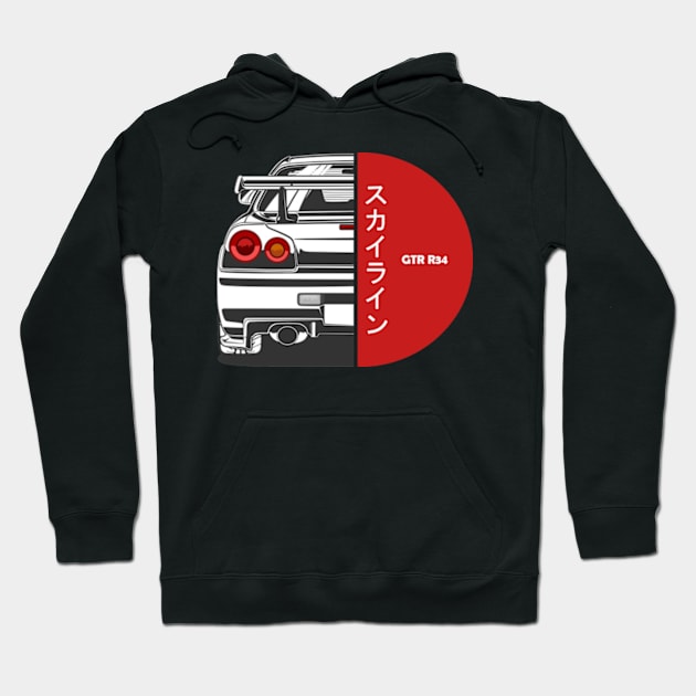 Nissan Skyline GTR R34 Hoodie by T-JD